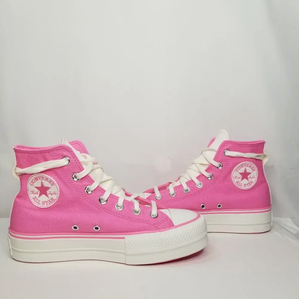 Converse Women's CTAS Lift Platform Retro Varsity Size 8.5 Pink A07141C NWT - Picture 2 of 8